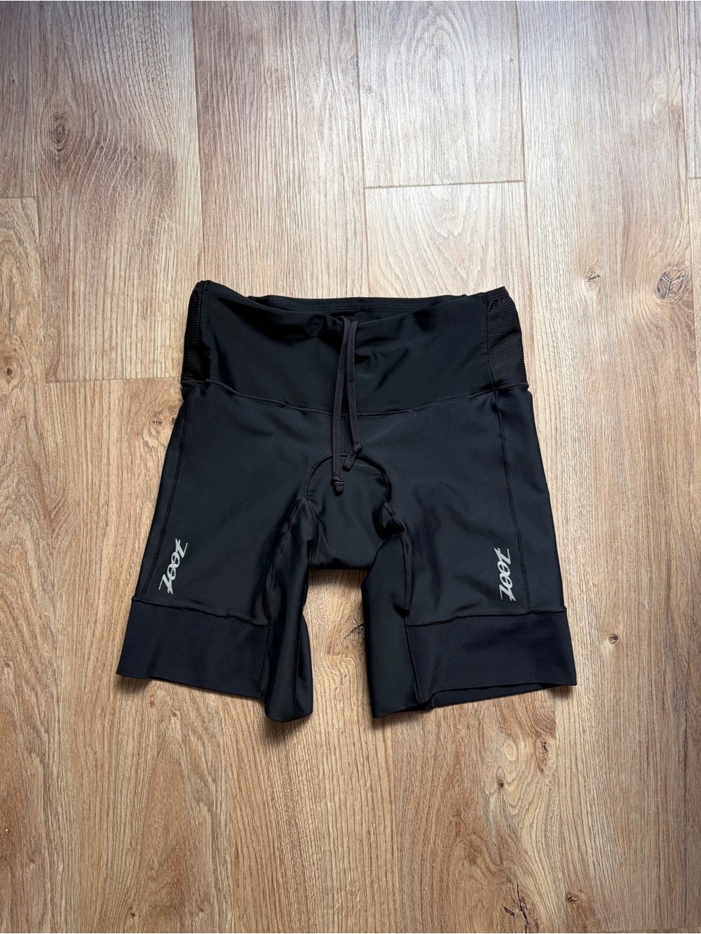Zoot Black Womens Athletic Tri Shorts with Reflective Logos Sz M